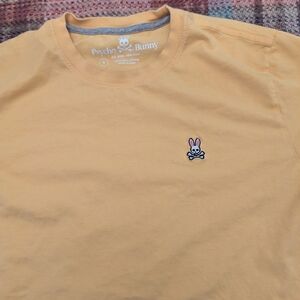 Psycho Bunny Men's Light Yellow Short Sleeve Tee